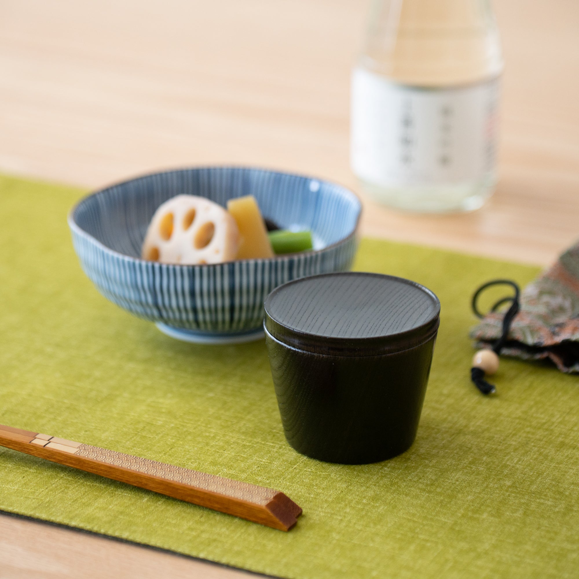 Travel Zelkova Yamanaka Lacquerware Guinomi Sake Cup Set - MUSUBI KILN - Quality Japanese Tableware and Gift