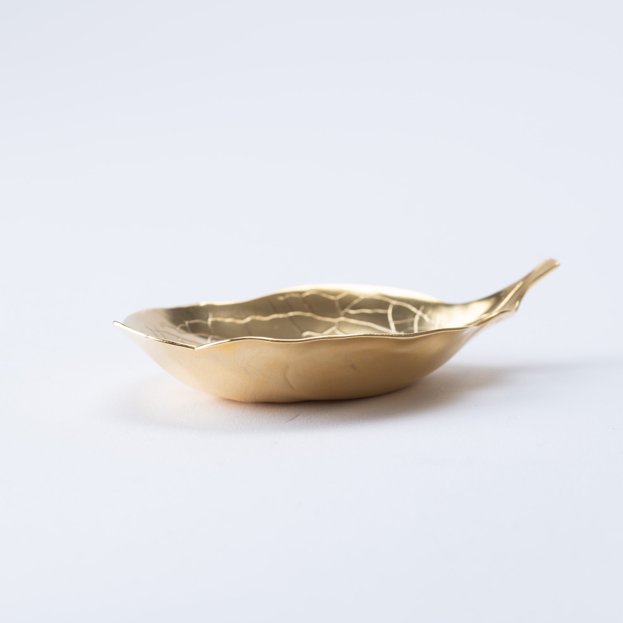 Tsubame Hutlery Gold Persimmon Leaf Amuse Bouche Spoon - MUSUBI KILN - Quality Japanese Tableware and Gift