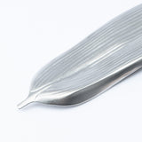 Tsubame Hutlery Silver Bamboo Leaf Cutlery Rest - MUSUBI KILN - Quality Japanese Tableware and Gift