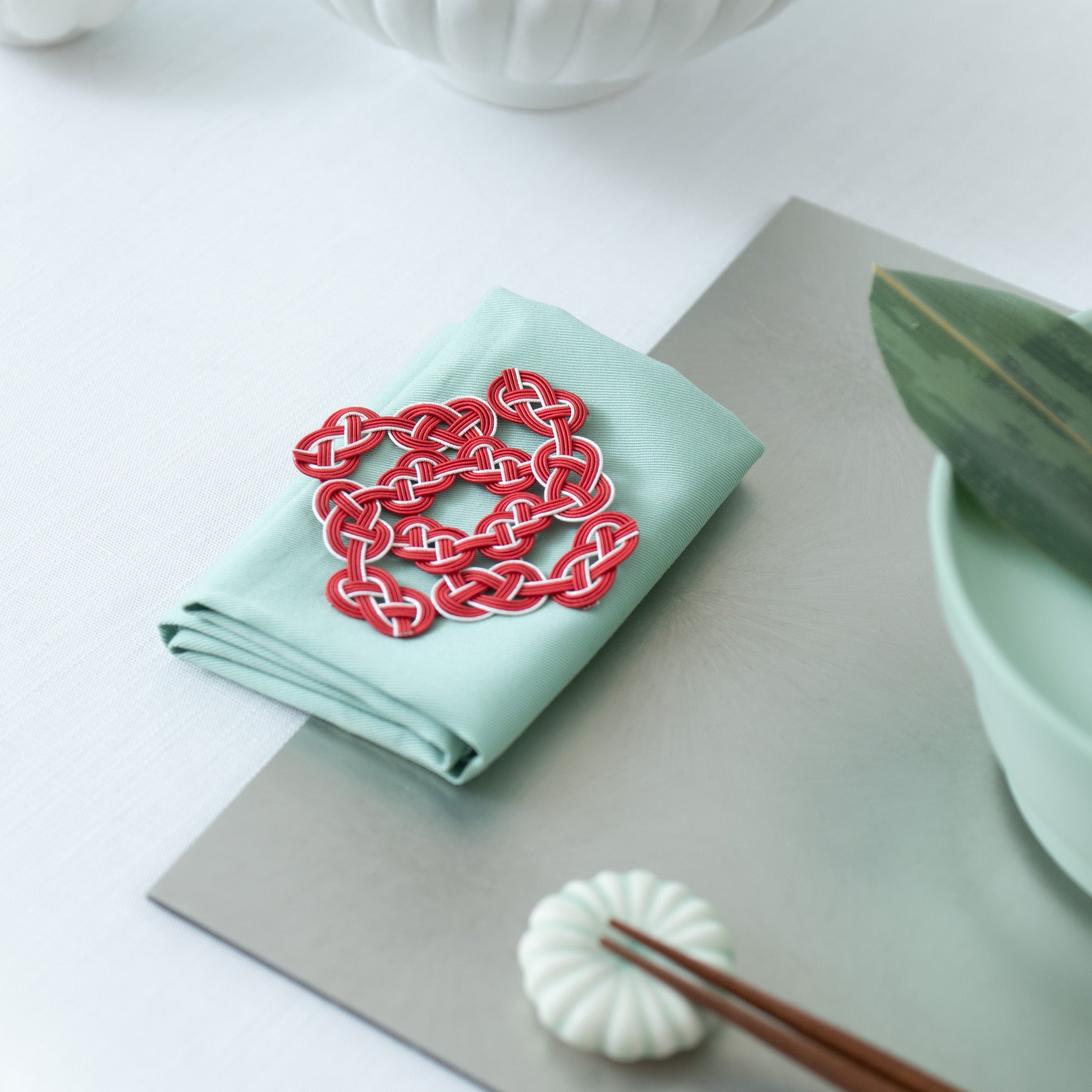 Tsuda Mizuhiki "knot" Awaji Knot Kaga Mizuhiki Coaster - MUSUBI KILN - Quality Japanese Tableware and Gift