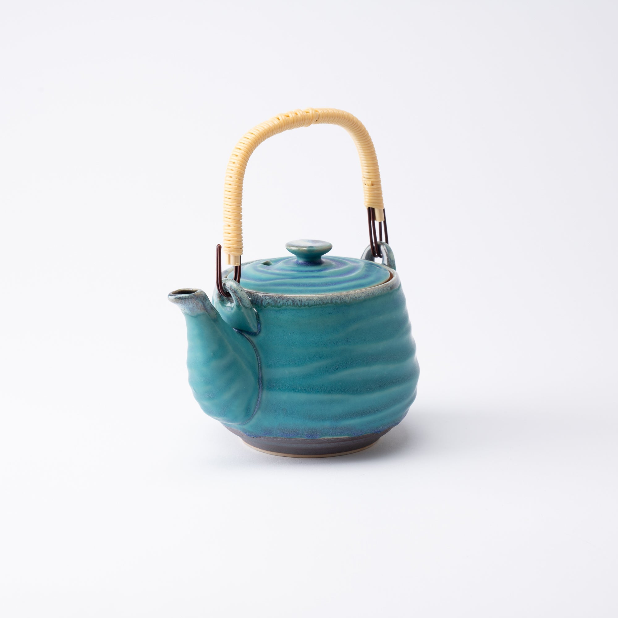 Turkish Blue Mino Ware Japanese Teapot 20.3oz(600ml) - MUSUBI KILN - Quality Japanese Tableware and Gift