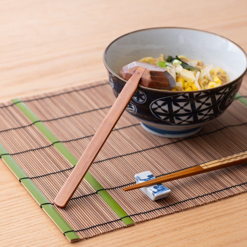 Turtle Shell Pattern Yamanaka Lacquerware Ramen Spoon - MUSUBI KILN - Quality Japanese Tableware and Gift