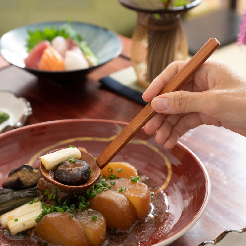 Turtle Shell Pattern Yamanaka Lacquerware Ramen Spoon - MUSUBI KILN - Quality Japanese Tableware and Gift