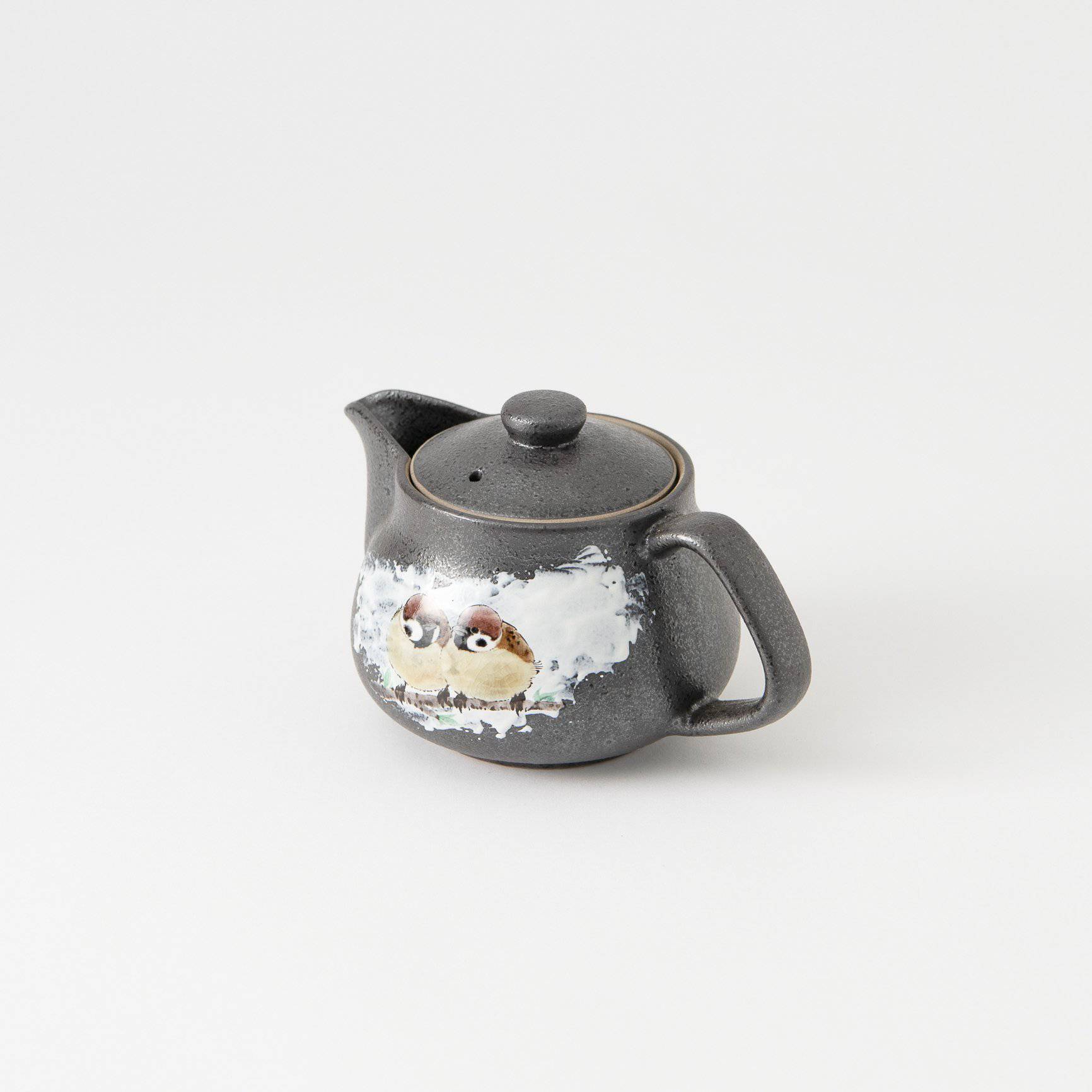 Twin Sparrows Kutani Japanese Teapot 11.5oz(340ml) - MUSUBI KILN - Quality Japanese Tableware and Gift