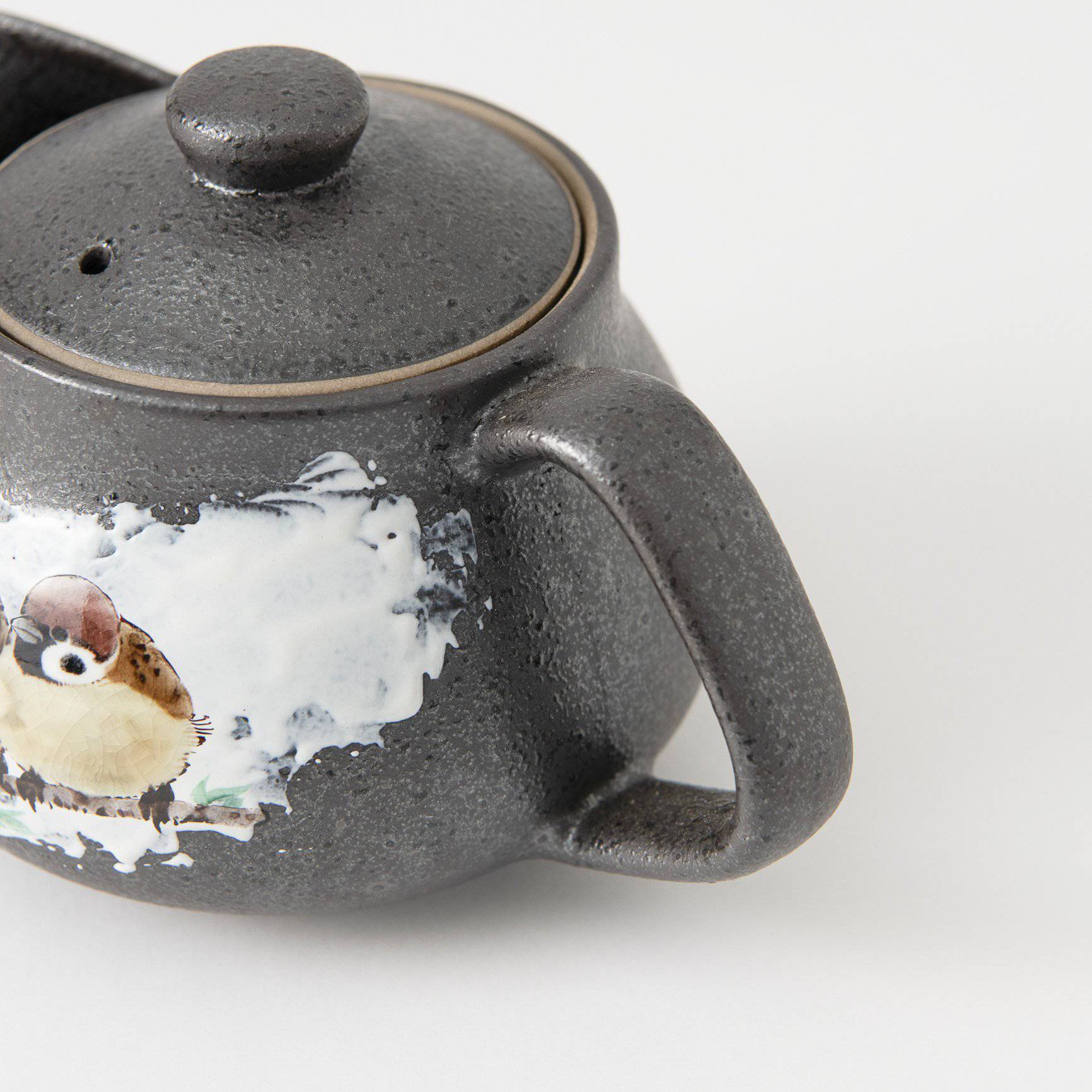 Twin Sparrows Kutani Japanese Teapot 11.5oz(340ml) - MUSUBI KILN - Quality Japanese Tableware and Gift