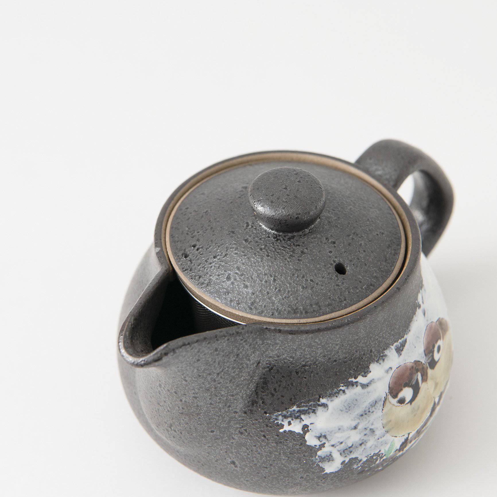 Twin Sparrows Kutani Japanese Teapot 11.5oz(340ml) - MUSUBI KILN - Quality Japanese Tableware and Gift