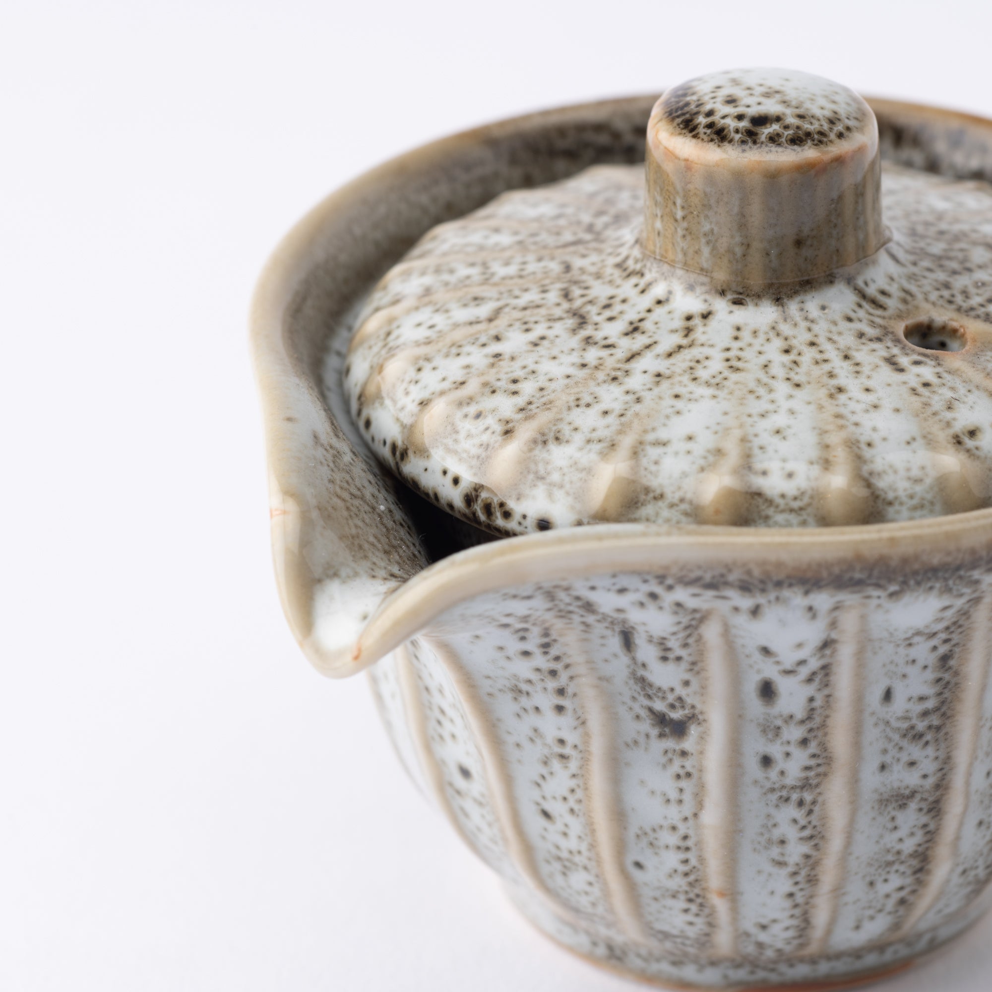 Unofu Glaze Mino Ware Sauce Container with Lid - MUSUBI KILN - Quality Japanese Tableware and Gift