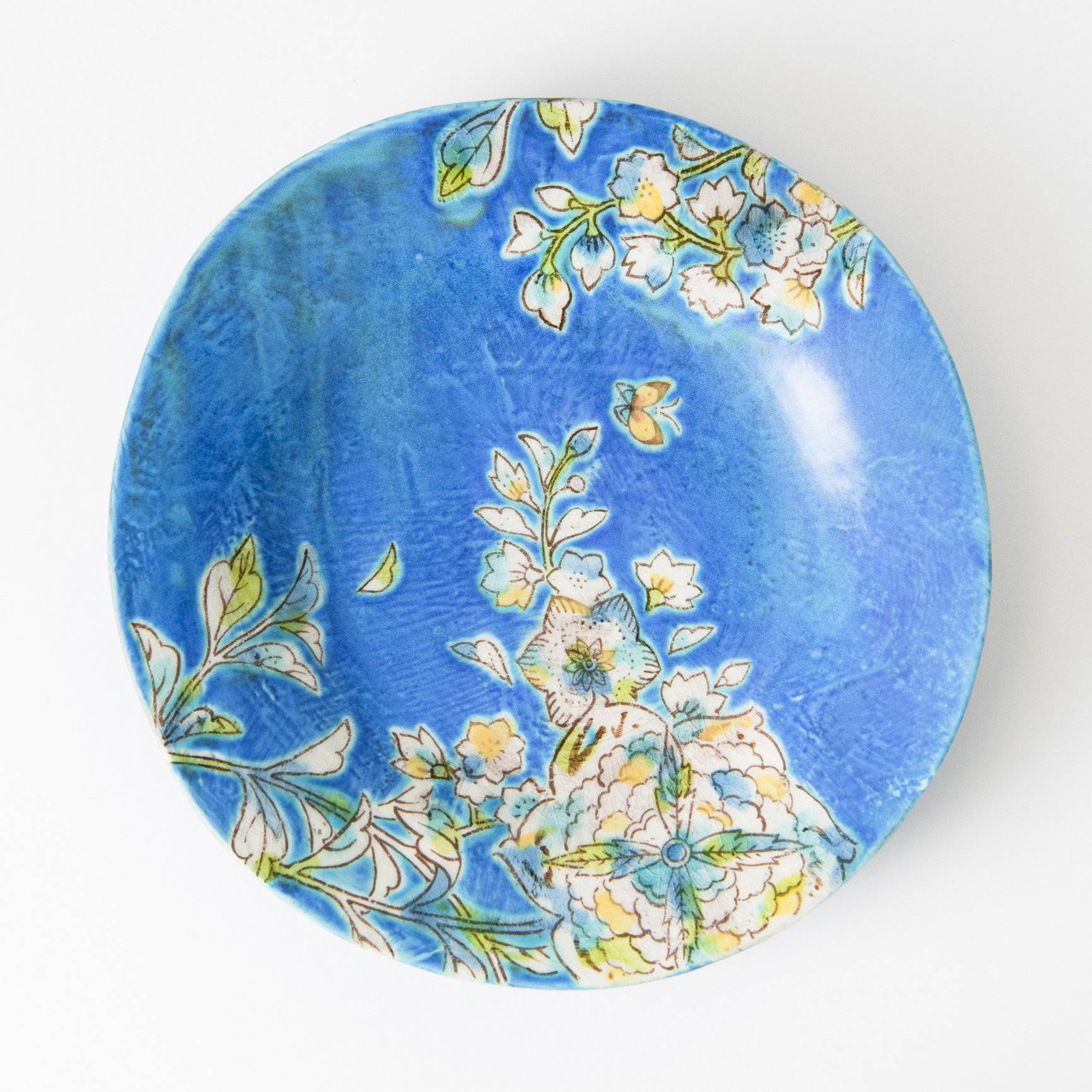 Utsutsu Kiln Wind's Path Kutani Round Plate - MUSUBI KILN - Quality Japanese Tableware and Gift