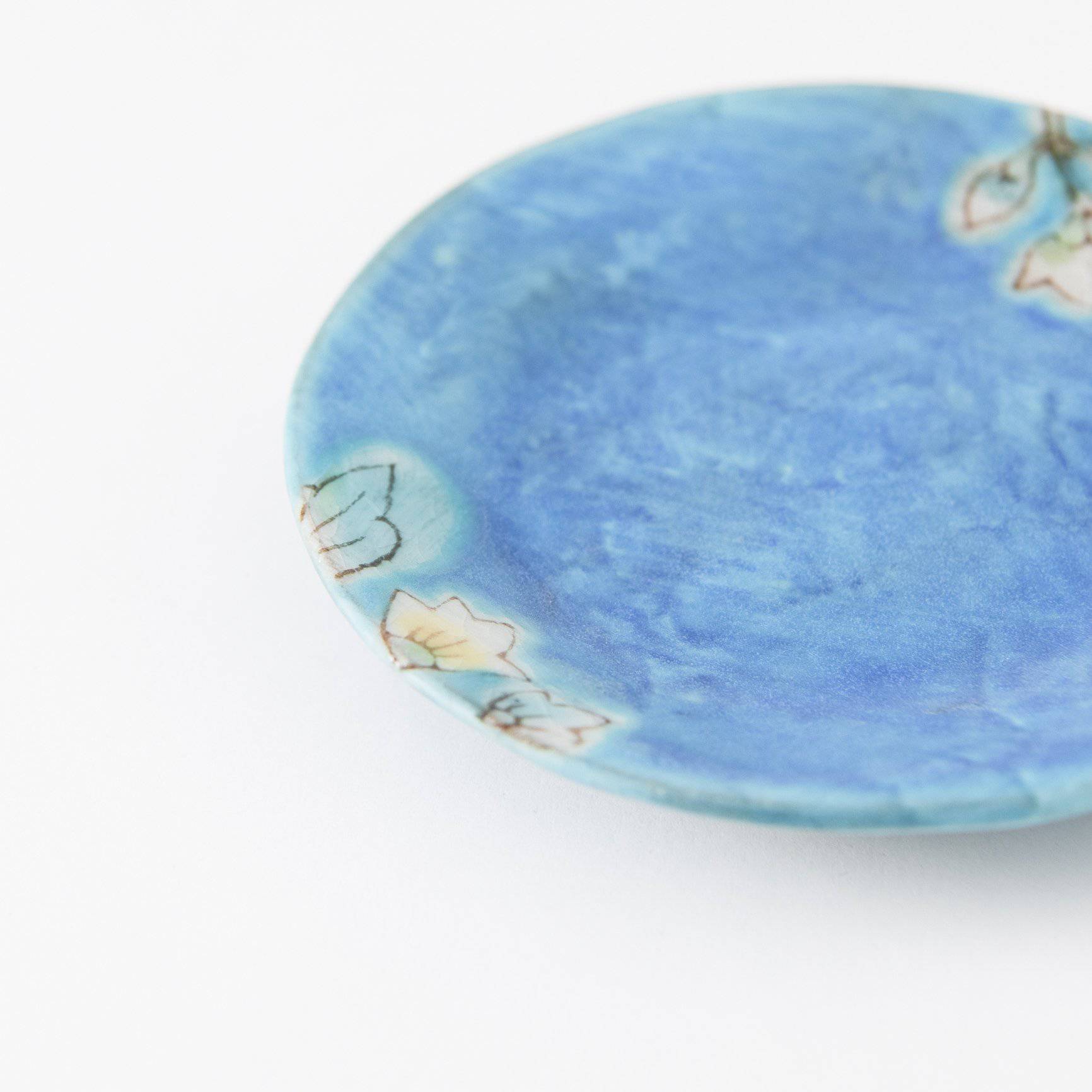 Utsutsu Kiln Wind's Path Kutani Sauce Plate - MUSUBI KILN - Quality Japanese Tableware and Gift