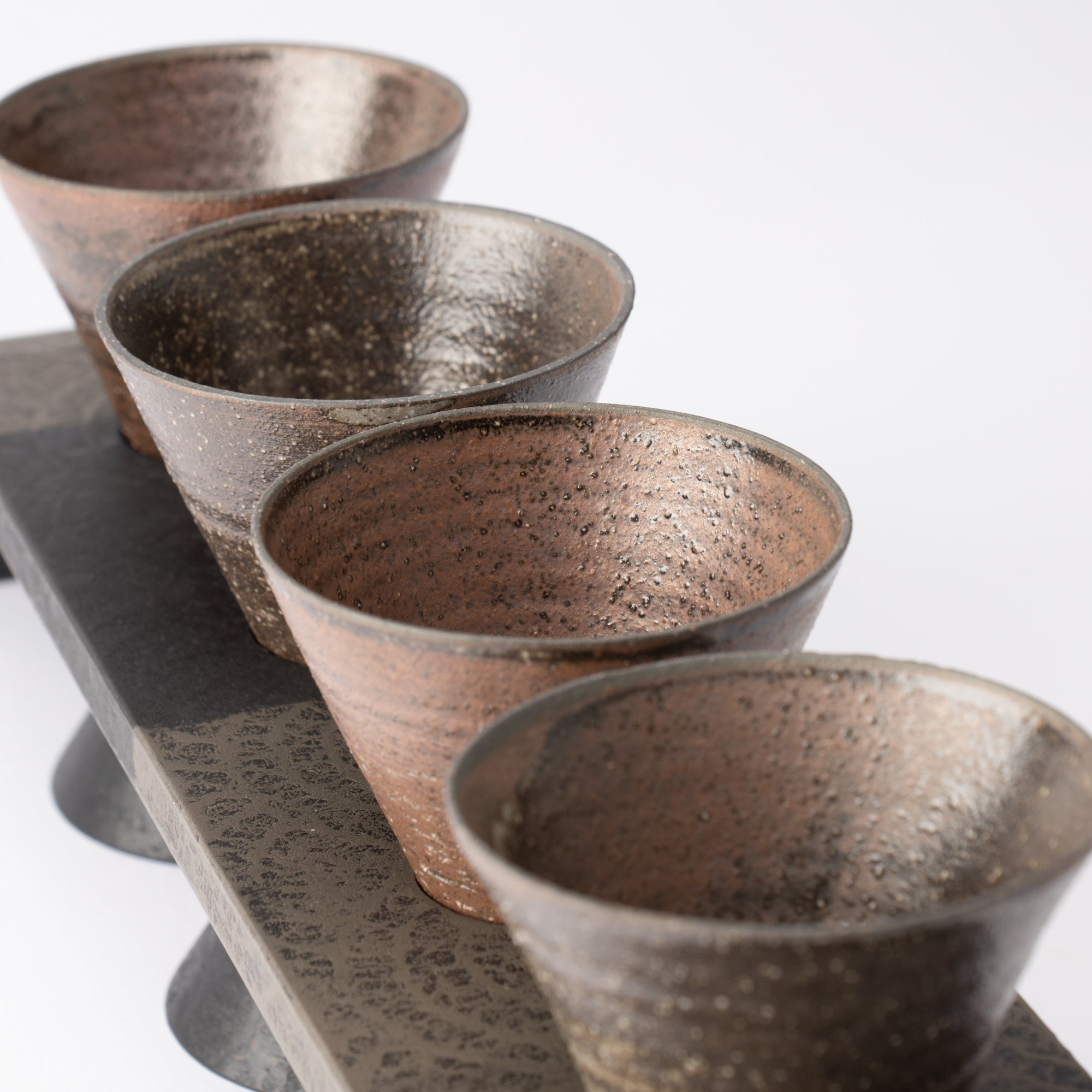 Washi Echizen Lacquerware Serving Tray with Cups - MUSUBI KILN - Quality Japanese Tableware and Gift