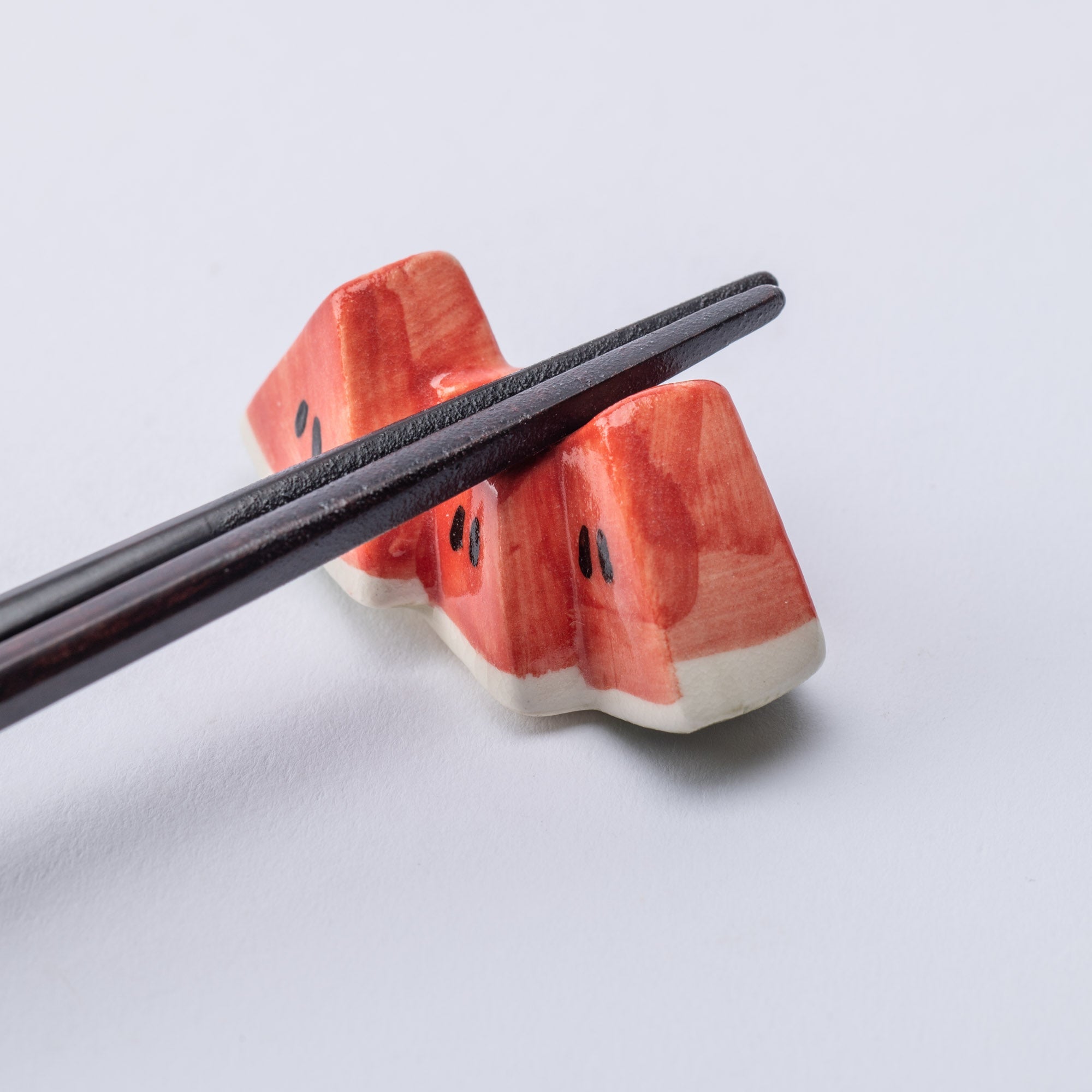 Watermelon Kyo Ware Chopstick Rest Set - MUSUBI KILN - Quality Japanese Tableware and Gift