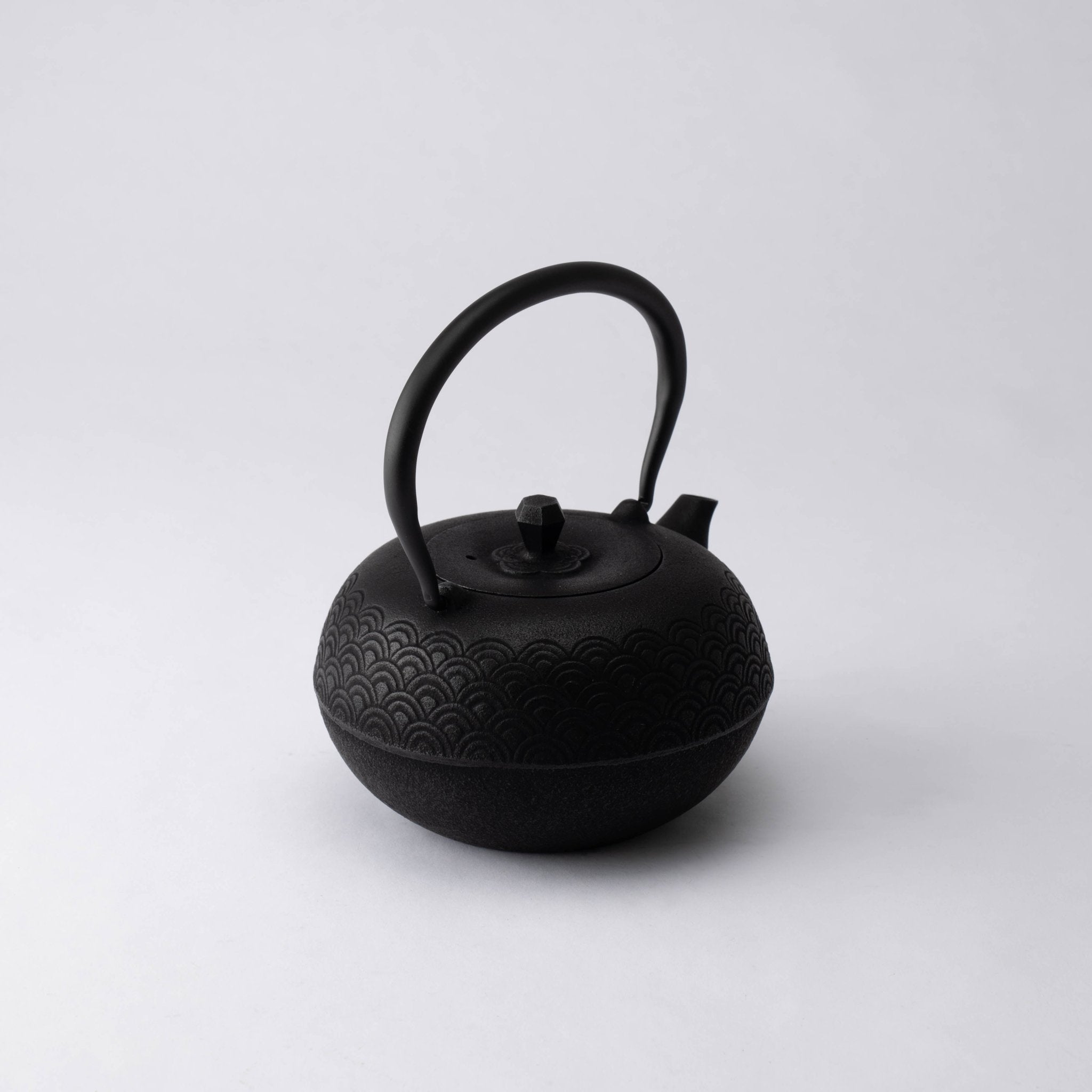 Wave Pattern Nambu Ironware Cast Iron Teapot 20.3oz(600ml) - MUSUBI KILN - Quality Japanese Tableware and Gift