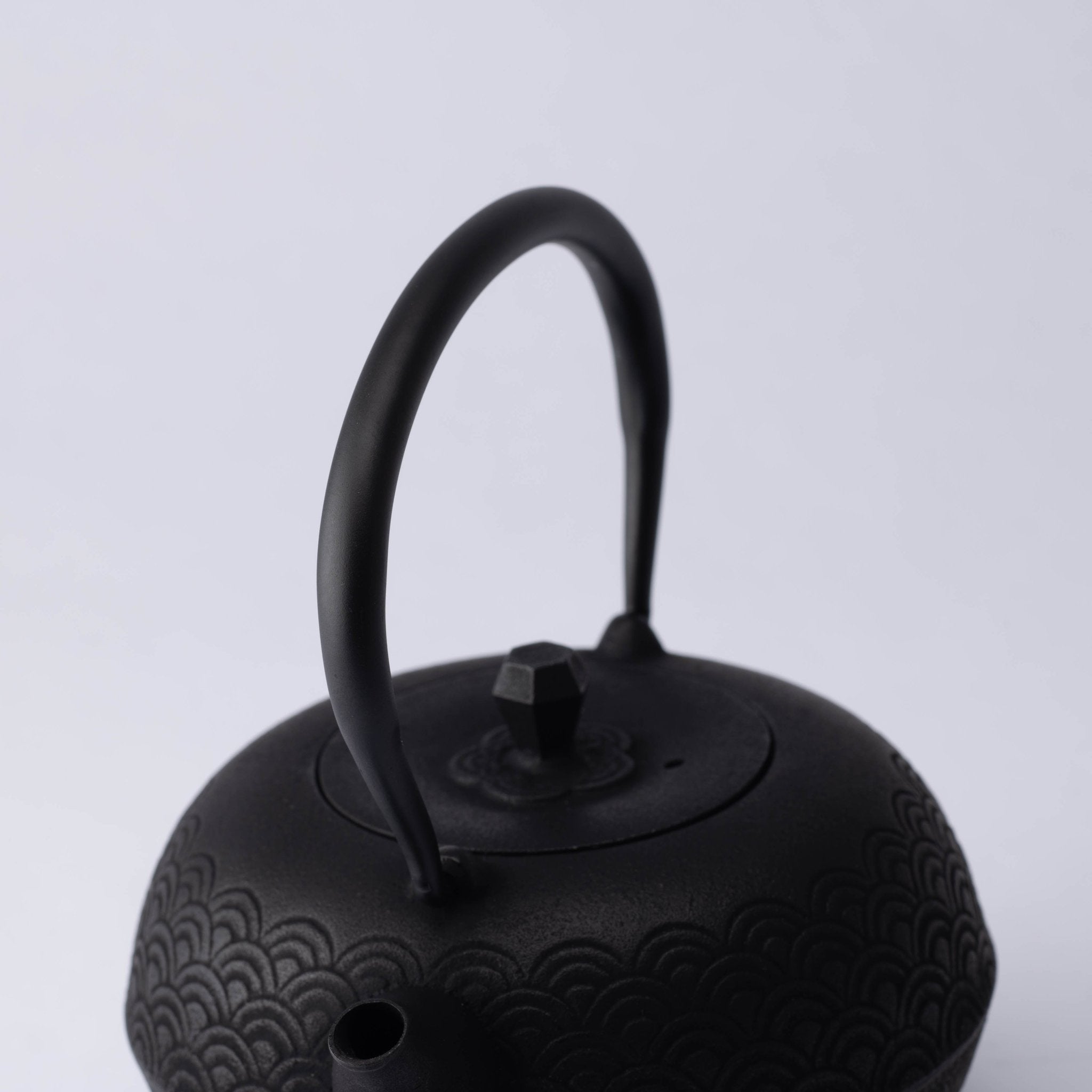 Wave Pattern Nambu Ironware Cast Iron Teapot 20.3oz(600ml) - MUSUBI KILN - Quality Japanese Tableware and Gift