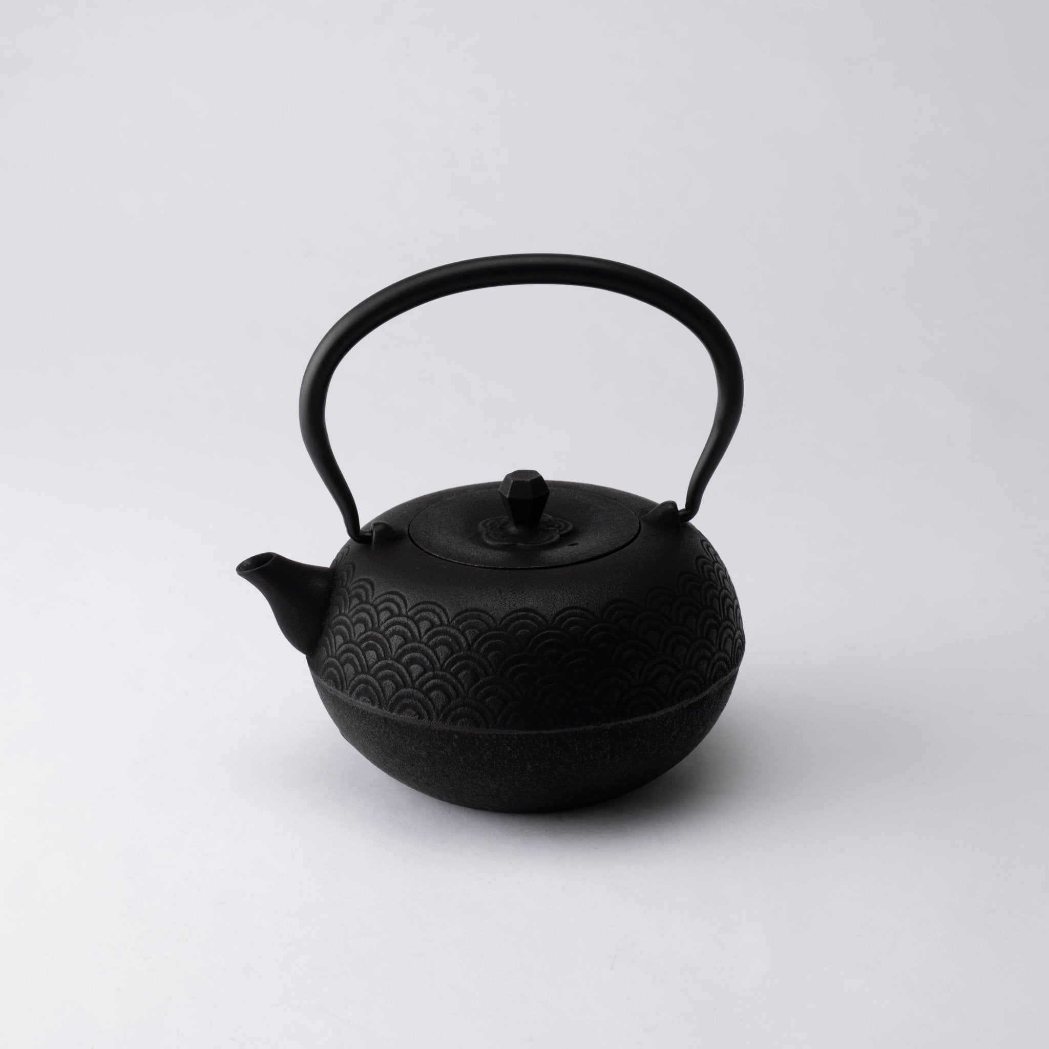 Wave Pattern Nambu Ironware Cast Iron Teapot 20.3oz(600ml) - MUSUBI KILN - Quality Japanese Tableware and Gift