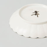 White Chrysanthemum Hasami Sauce Plate - MUSUBI KILN - Quality Japanese Tableware and Gift