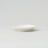 White Chrysanthemum Hasami Sauce Plate - MUSUBI KILN - Quality Japanese Tableware and Gift