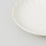 White Chrysanthemum Hasami Sauce Plate - MUSUBI KILN - Quality Japanese Tableware and Gift