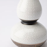 White Cloisonne Kutani Sake Set - MUSUBI KILN - Quality Japanese Tableware and Gift