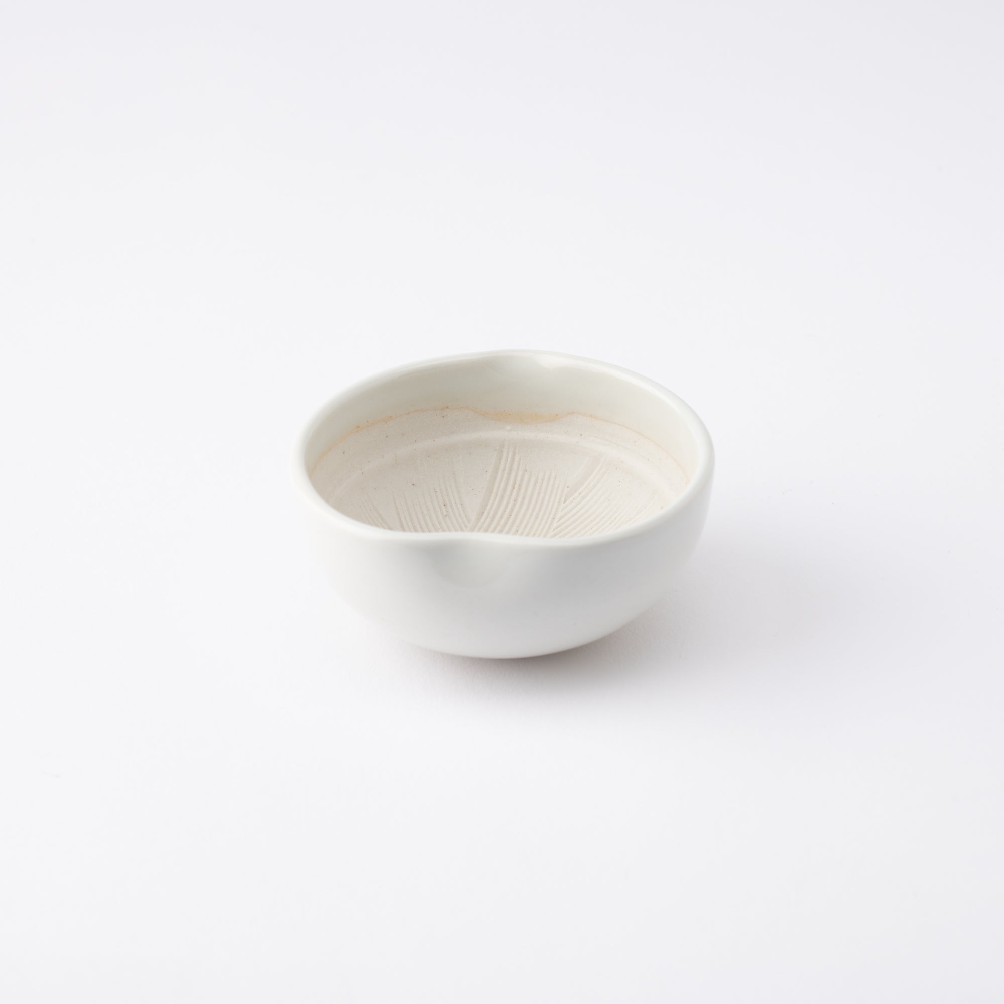 White Petal Mino Ware Small Mortar - MUSUBI KILN - Quality Japanese Tableware and Gift