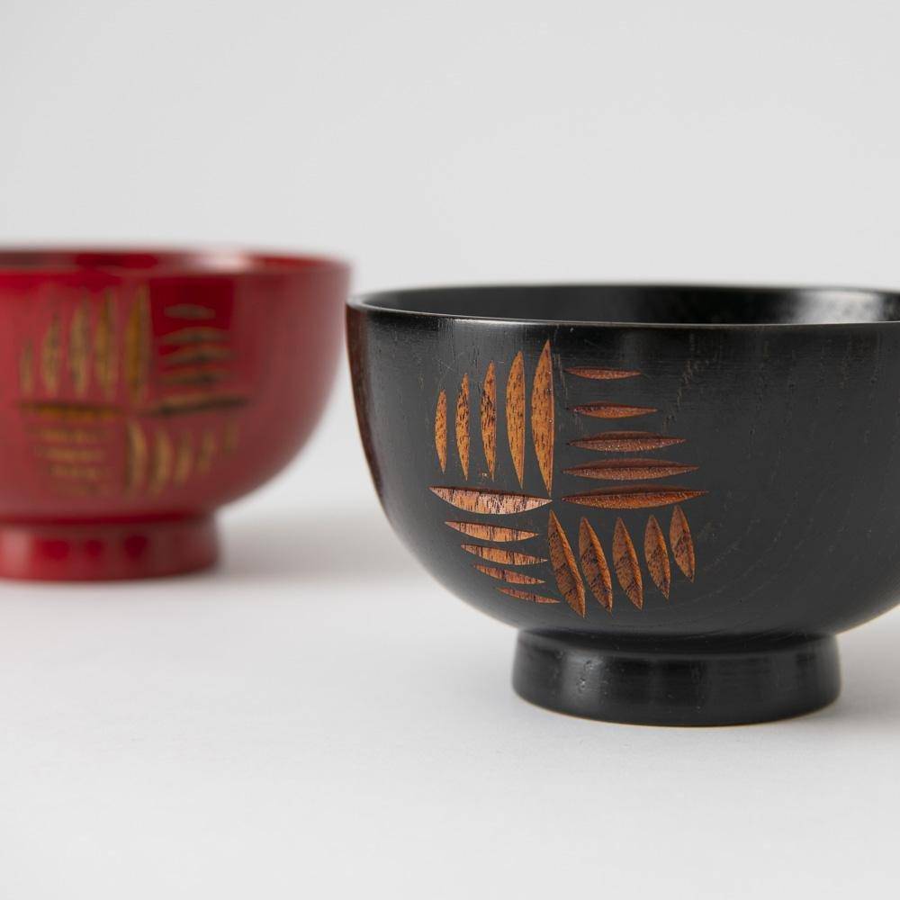 Windmill Yamanaka Lacquerware Miso Soup Bowl - MUSUBI KILN - Quality Japanese Tableware and Gift