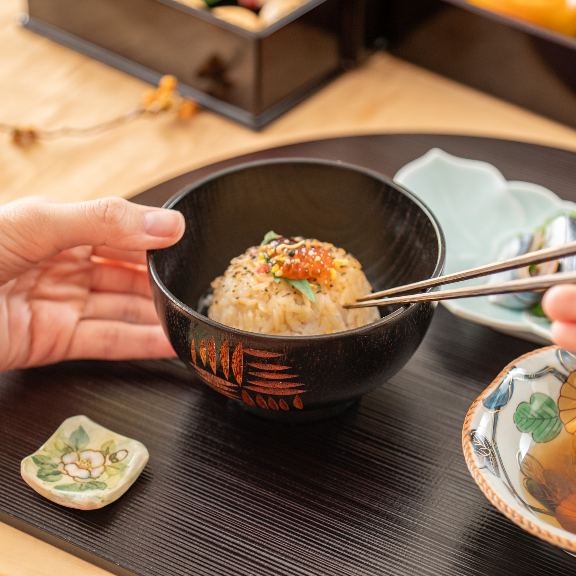 Windmill Yamanaka Lacquerware Miso Soup Bowl - MUSUBI KILN - Quality Japanese Tableware and Gift