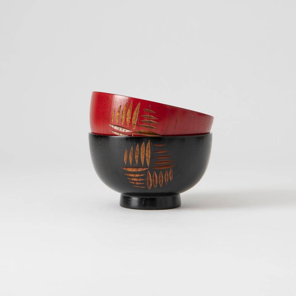 Windmill Yamanaka Lacquerware Miso Soup Bowl - MUSUBI KILN - Quality Japanese Tableware and Gift