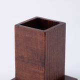 Wood Grain Yamanaka Lacquerware Square Toothpick Holder with lid - MUSUBI KILN - Quality Japanese Tableware and Gift