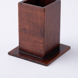 Wood Grain Yamanaka Lacquerware Square Toothpick Holder with lid - MUSUBI KILN - Quality Japanese Tableware and Gift