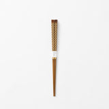 Yamachiku Geometric Pattern Lacquered White Bamboo Chopsticks 21cm/8.3in - MUSUBI KILN - Quality Japanese Tableware and Gift