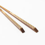 Yamachiku Geometric Pattern Lacquered White Bamboo Chopsticks 21cm/8.3in - MUSUBI KILN - Quality Japanese Tableware and Gift