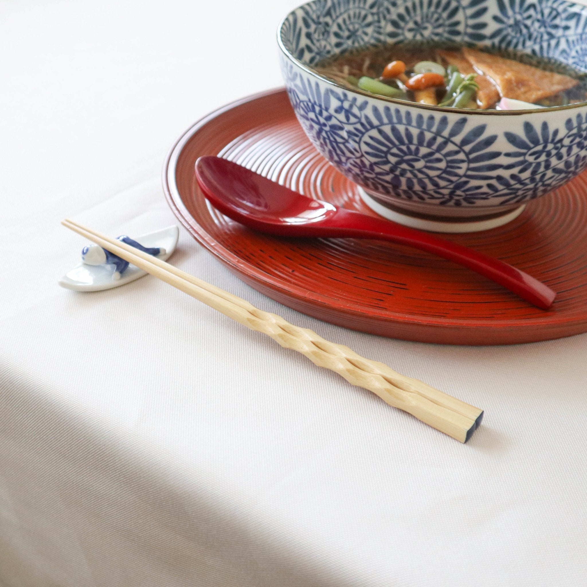 Yamachiku Navy Kizuna Bamboo Chopsticks 23cm/9.1in - MUSUBI KILN - Quality Japanese Tableware and Gift