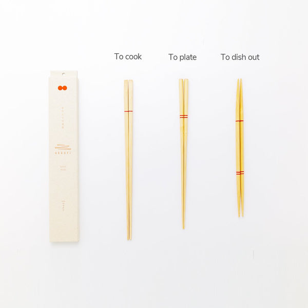 Yamachiku Okaeri Bamboo Long Chopsticks Set 30 cm (11.8 in) / 28 cm (11 in) / 26 cm (10.2 in) - MUSUBI KILN - Quality Japanese Tableware and Gift