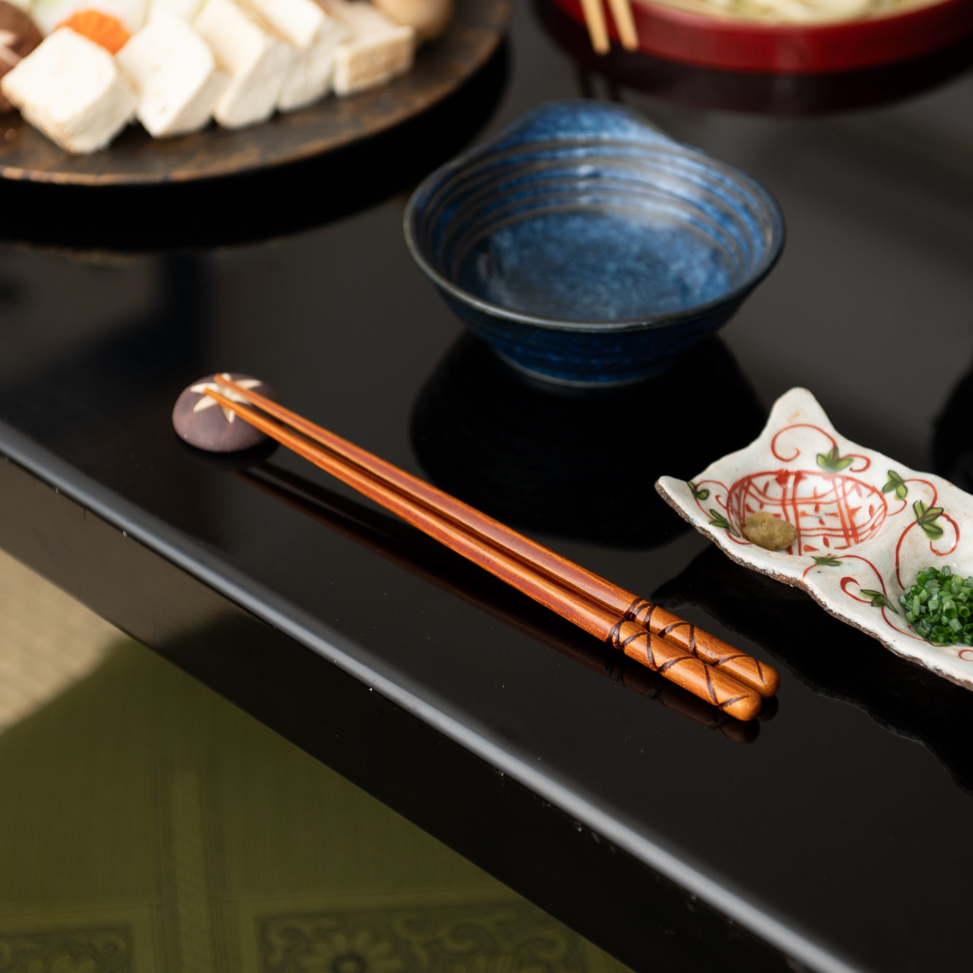 Yamachiku Tortoiseshell Pattern Lacquered Bamboo Chopsticks 23 cm (9.1 in) - MUSUBI KILN - Quality Japanese Tableware and Gift