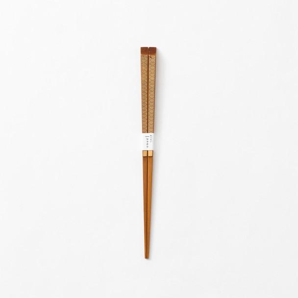 Yamachiku Wave Lacquered White Bamboo Chopsticks 21cm/8.3in - MUSUBI KILN - Quality Japanese Tableware and Gift