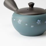 Yamafusa Green Sakura Tokoname Japanese Teapot 10.5oz(310ml) - Band - MUSUBI KILN - Quality Japanese Tableware and Gift