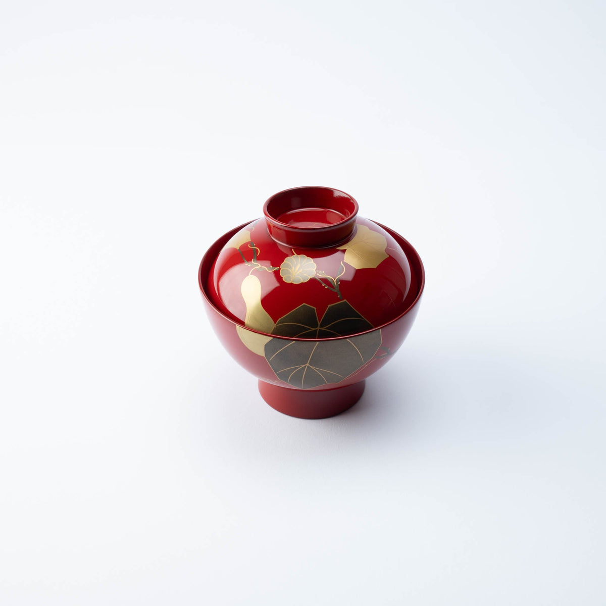 Cast Iron Tea Pot With Red Lacquer Lid - Ca 1930
