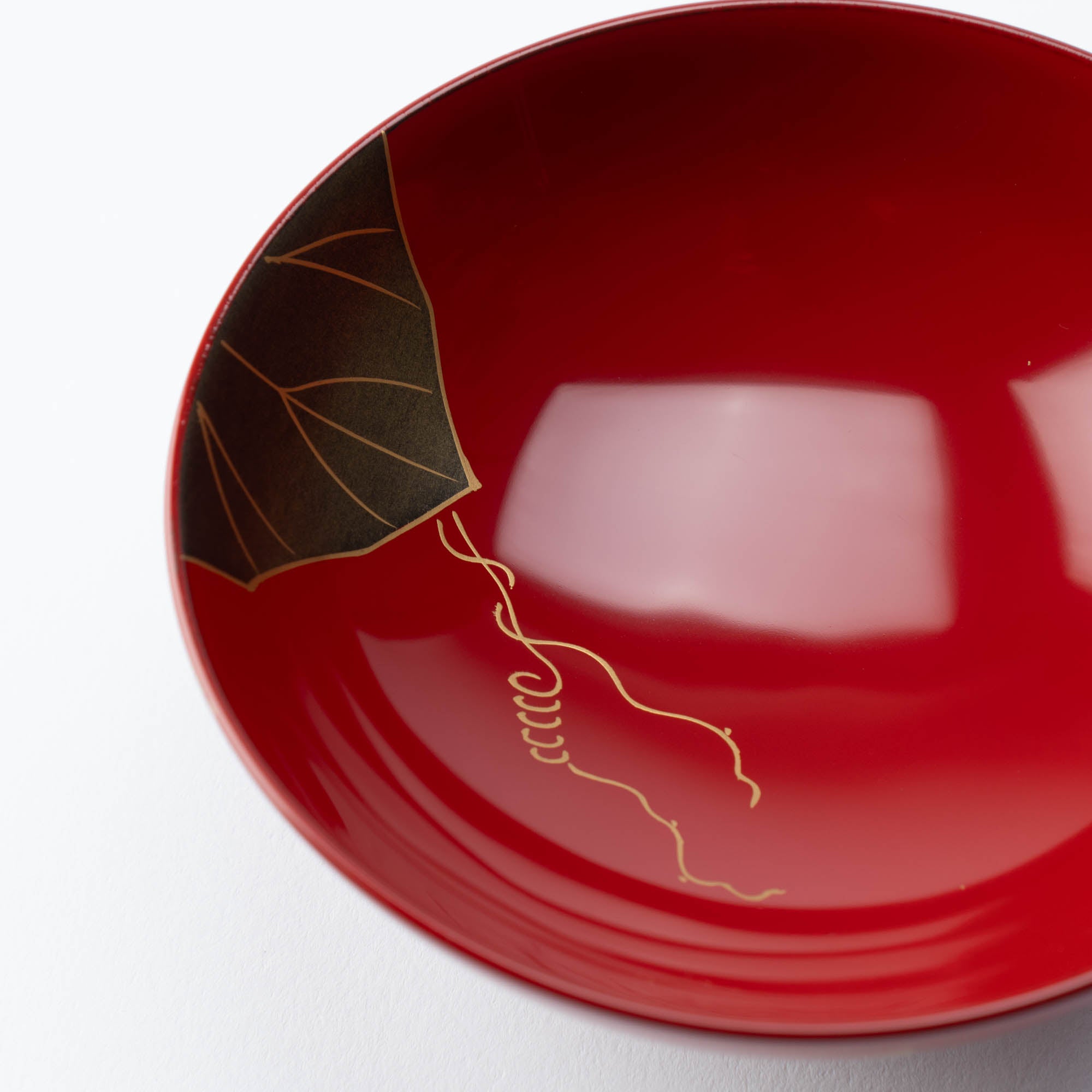 YAMAKYU Golden Gourd Echizen Lacquerware Soup Bowl with Lid - MUSUBI KILN - Quality Japanese Tableware and Gift