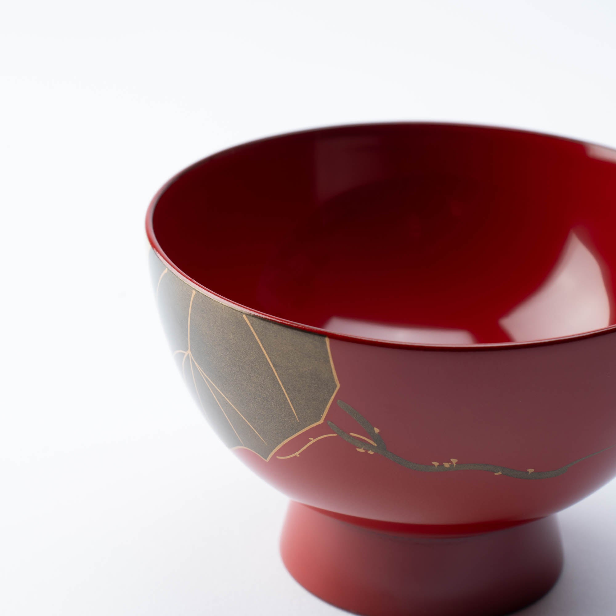 YAMAKYU Golden Gourd Echizen Lacquerware Soup Bowl with Lid - MUSUBI KILN - Quality Japanese Tableware and Gift