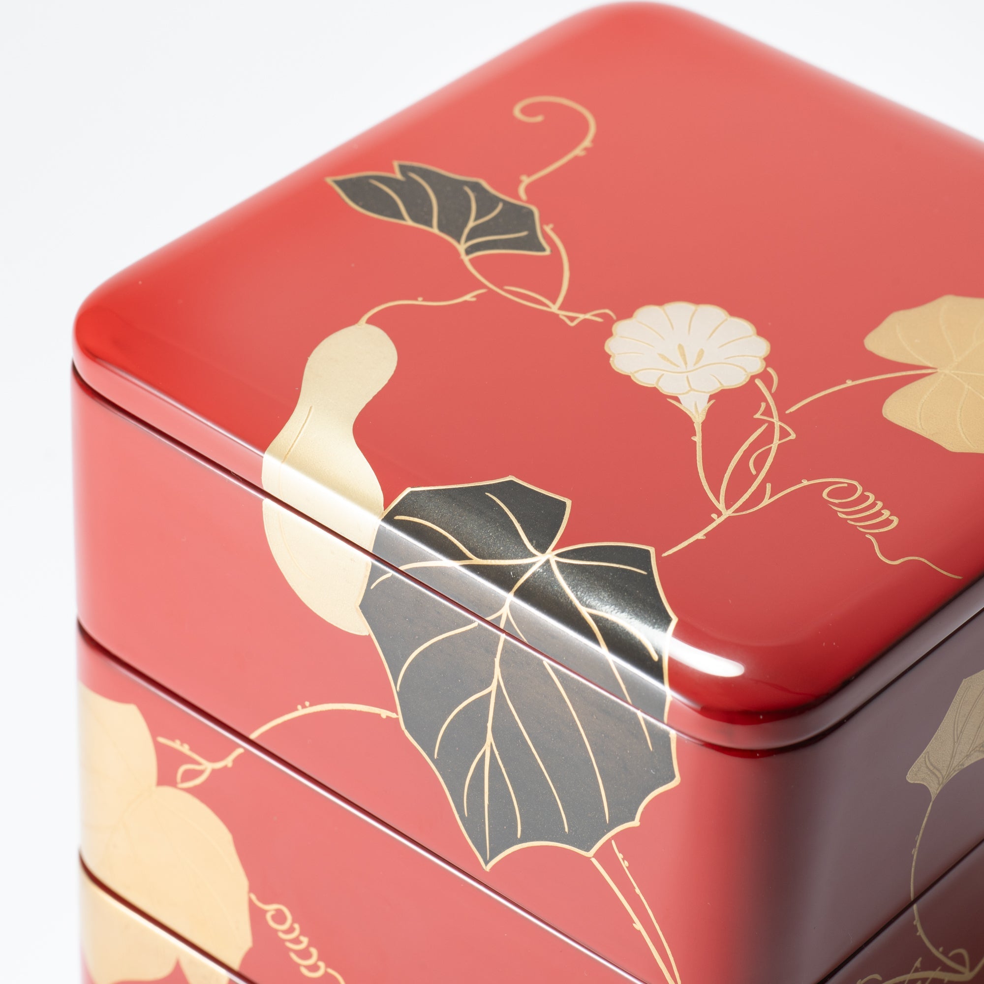 YAMAKYU Golden Gourd Echizen Lacquerware Three Tiers Jubako Bento Box - MUSUBI KILN - Quality Japanese Tableware and Gift