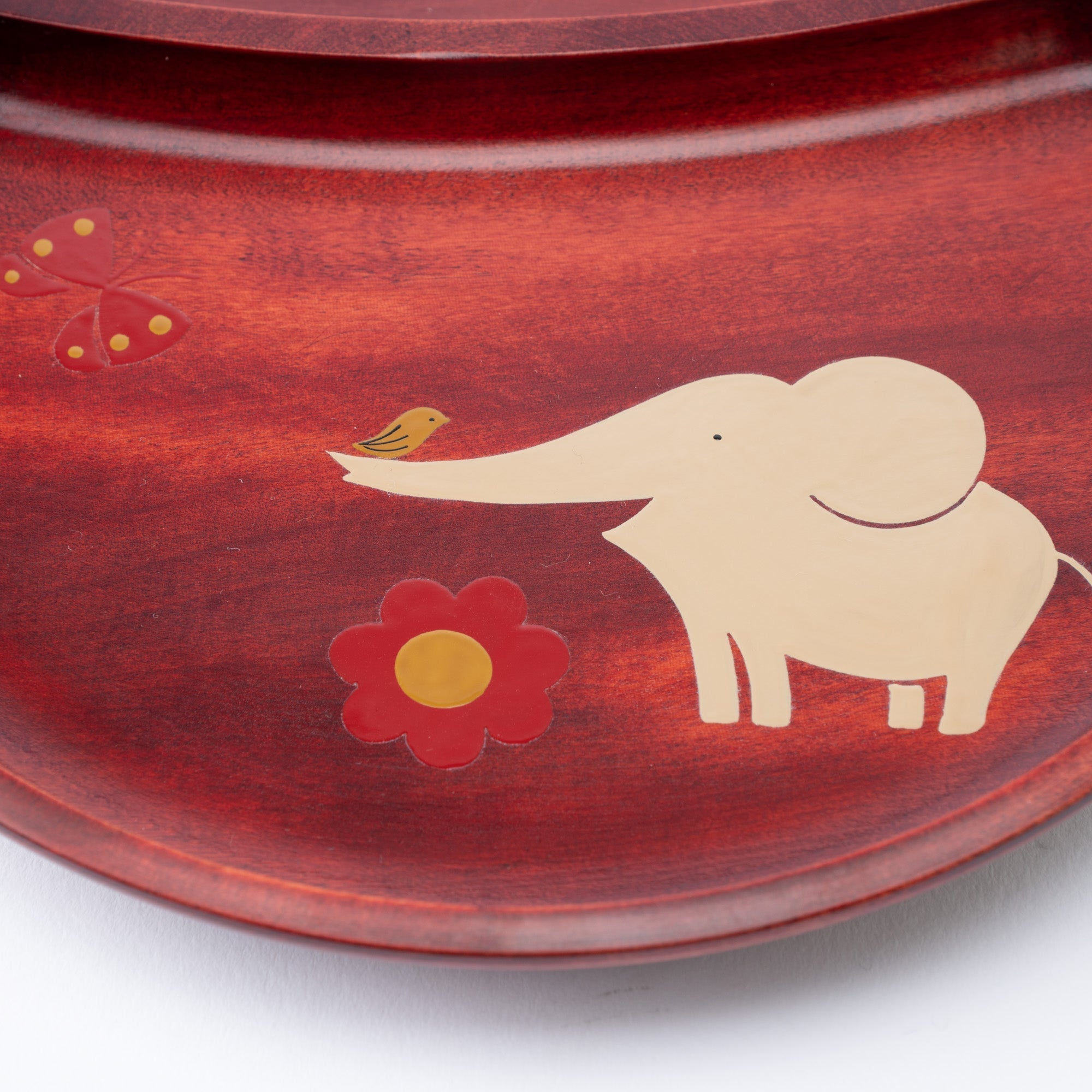 Yamanaka Lacquerware Animal Design Series Children's Divided Plate - MUSUBI KILN - Quality Japanese Tableware and Gift