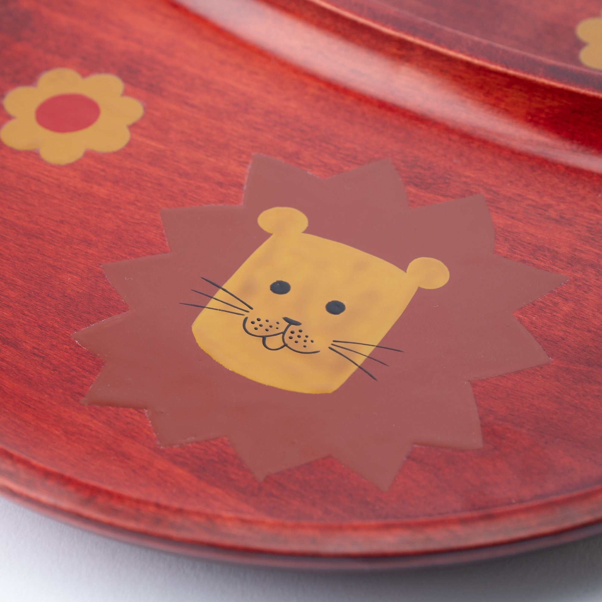 Yamanaka Lacquerware Animal Design Series Children's Divided Plate - MUSUBI KILN - Quality Japanese Tableware and Gift