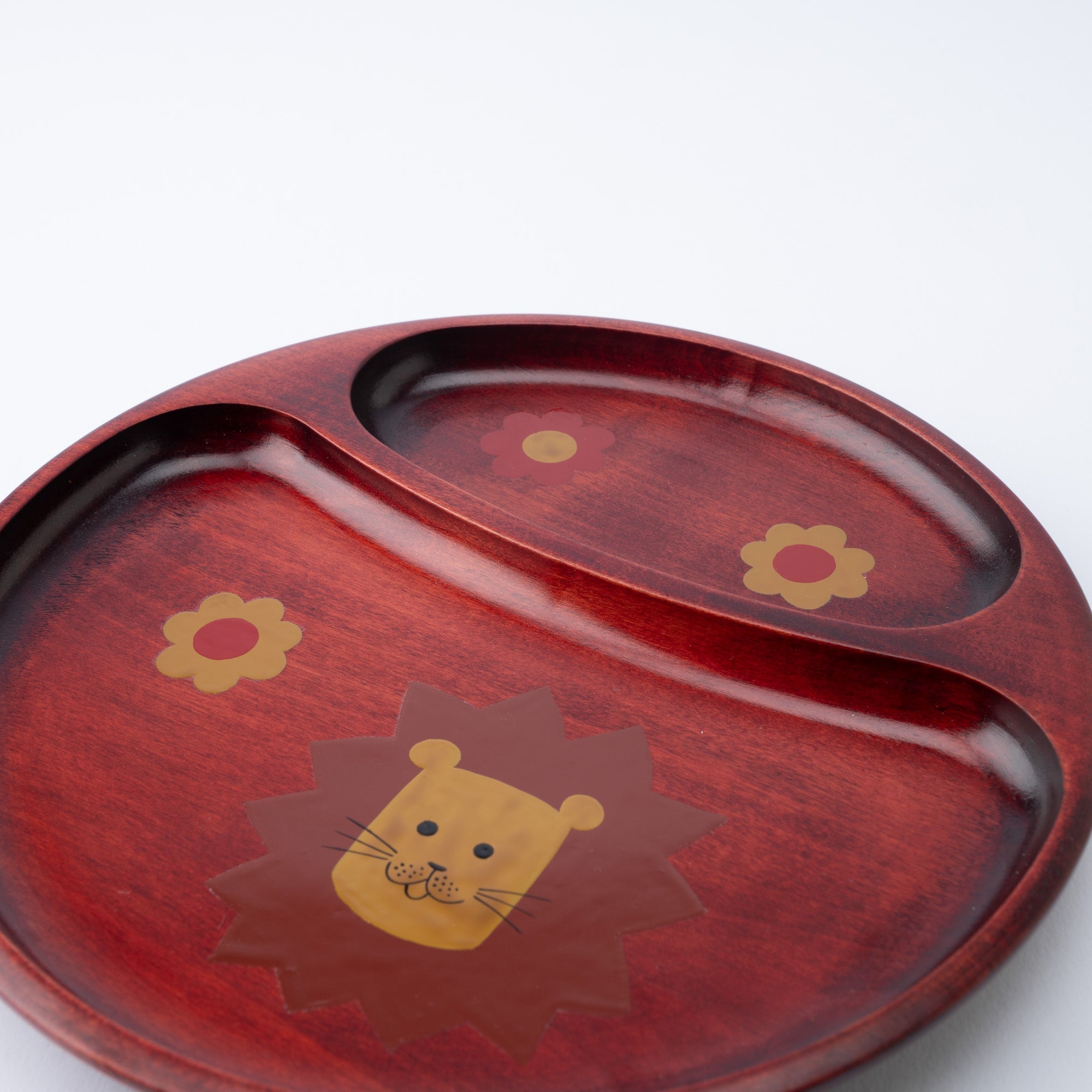 Yamanaka Lacquerware Animal Design Series Children's Divided Plate - MUSUBI KILN - Quality Japanese Tableware and Gift