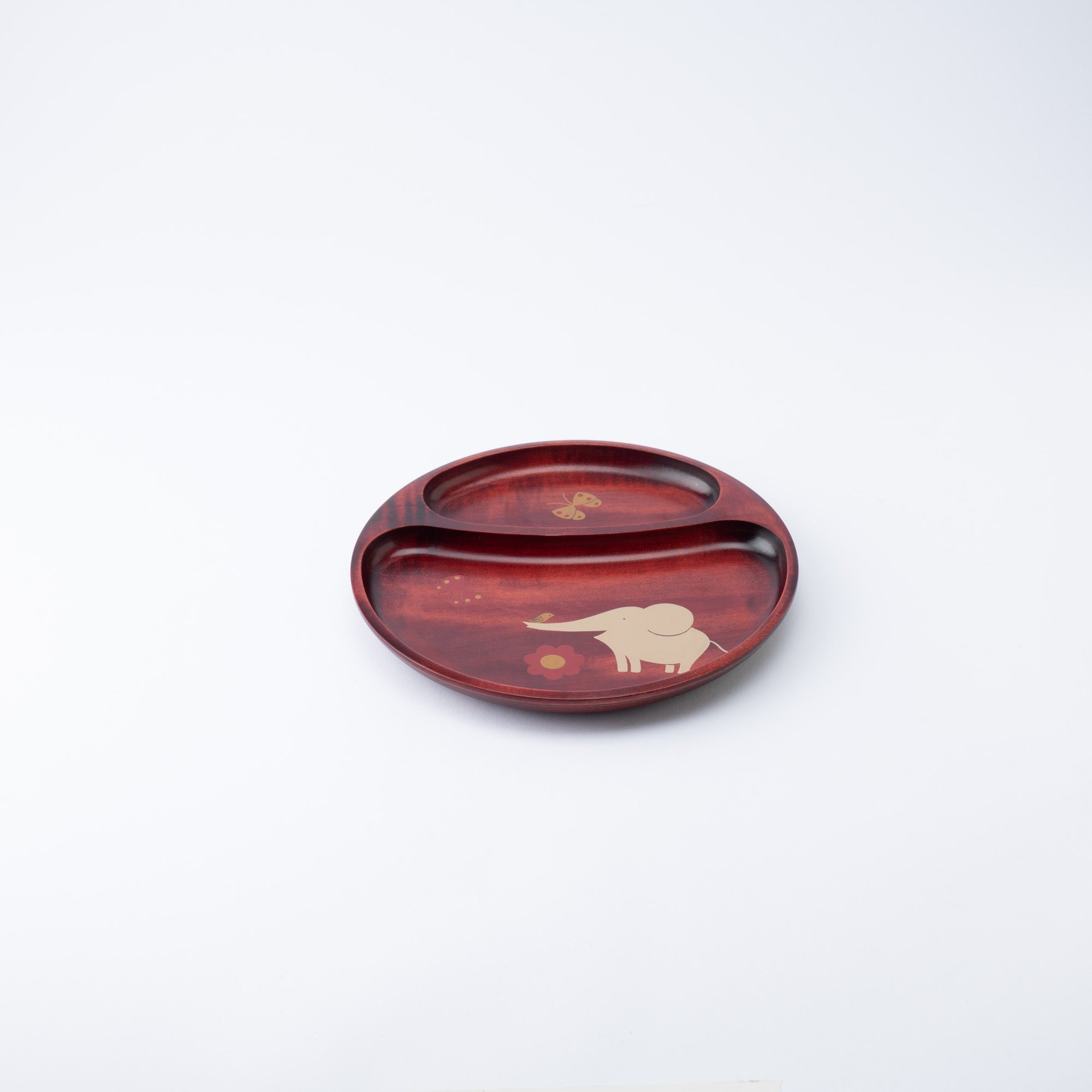 Yamanaka Lacquerware Animal Design Series Children's Divided Plate - MUSUBI KILN - Quality Japanese Tableware and Gift