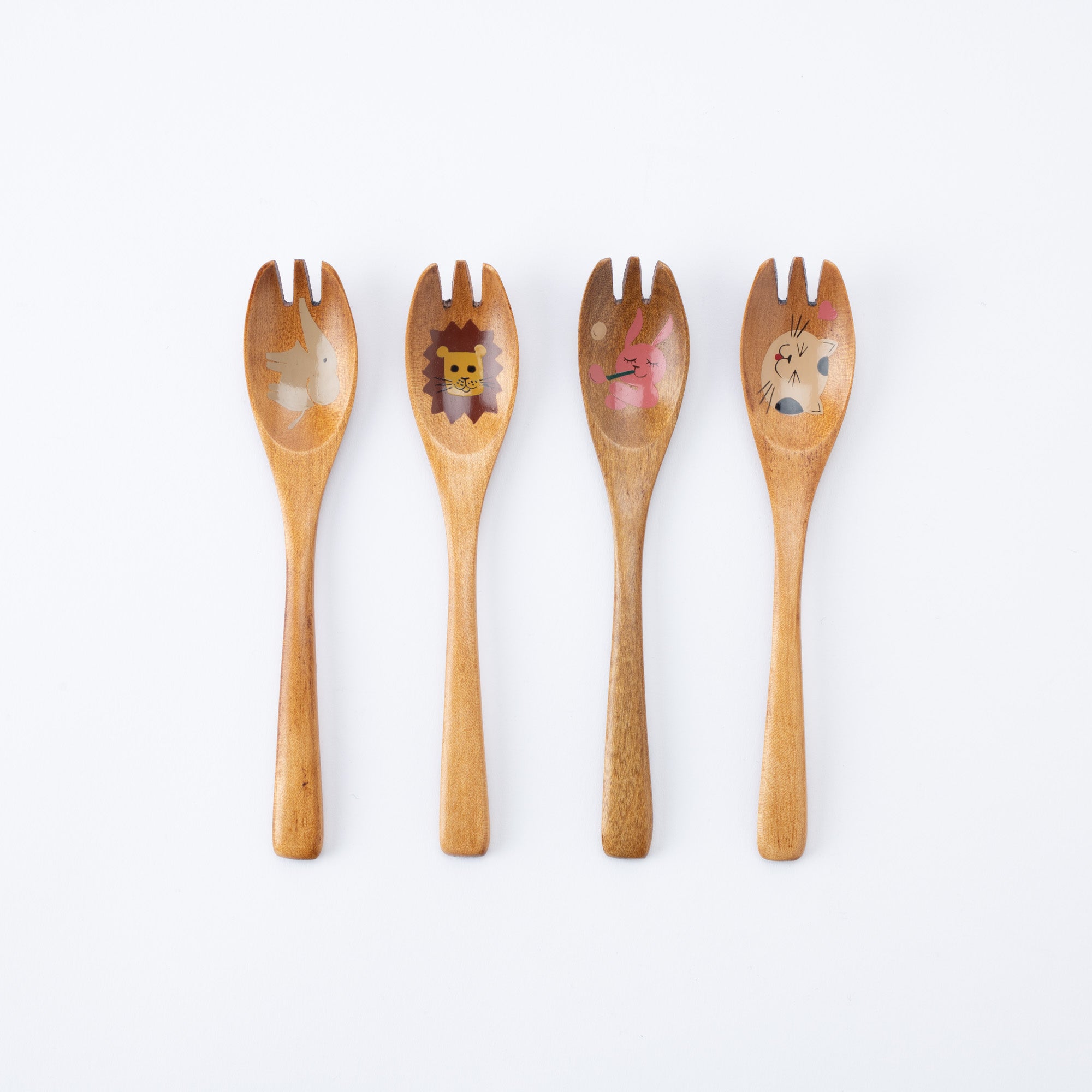 Yamanaka Lacquerware Animal Design Series Children's Fork - MUSUBI KILN - Quality Japanese Tableware and Gift