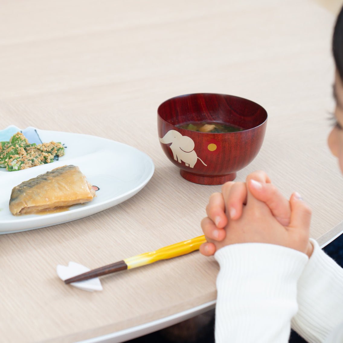 Yamanaka Lacquerware Animal Design Series Children's Soup Bowl - MUSUBI KILN - Quality Japanese Tableware and Gift