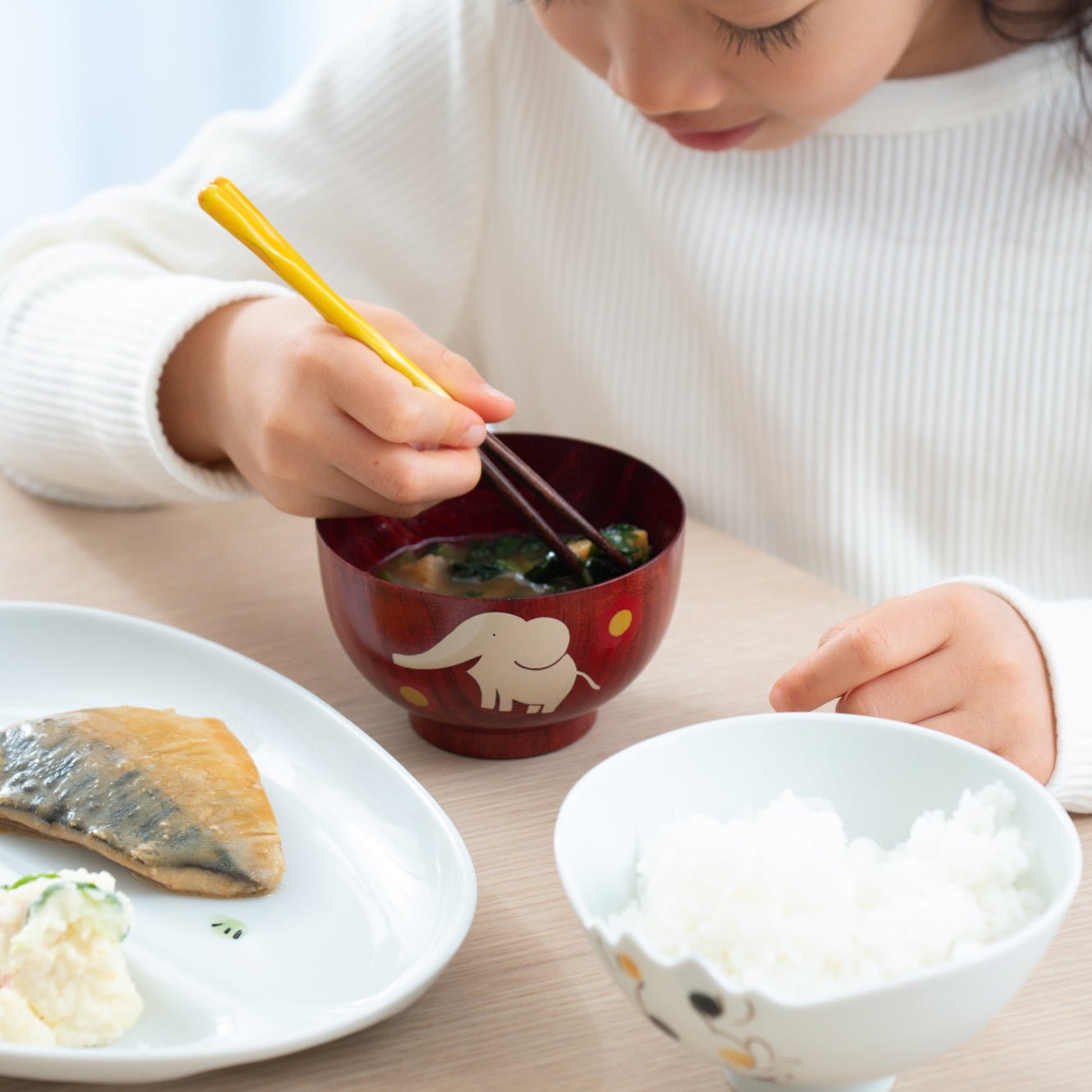 Yamanaka Lacquerware Animal Design Series Children's Soup Bowl - MUSUBI KILN - Quality Japanese Tableware and Gift