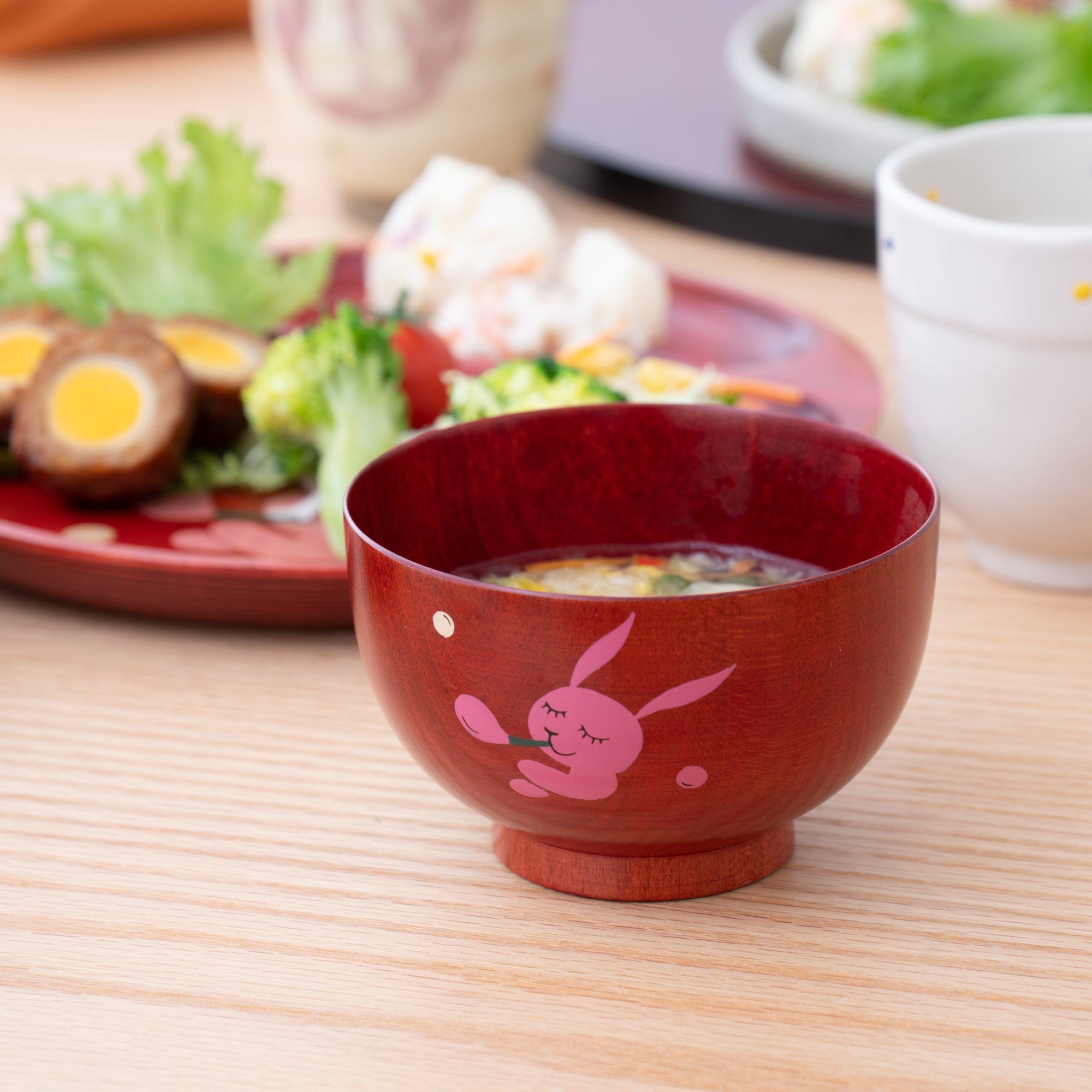 Yamanaka Lacquerware Animal Design Series Children's Soup Bowl - MUSUBI KILN - Quality Japanese Tableware and Gift