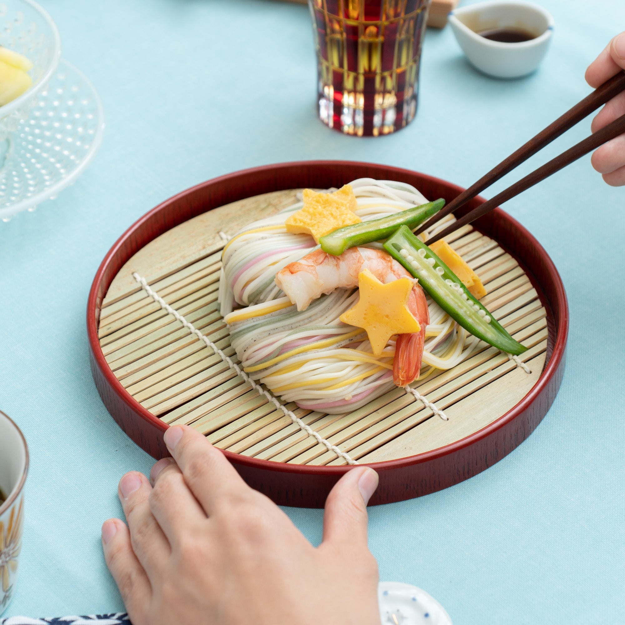 Yamanaka Lacquerware Round Japanese Soba Tray - MUSUBI KILN - Quality Japanese Tableware and Gift