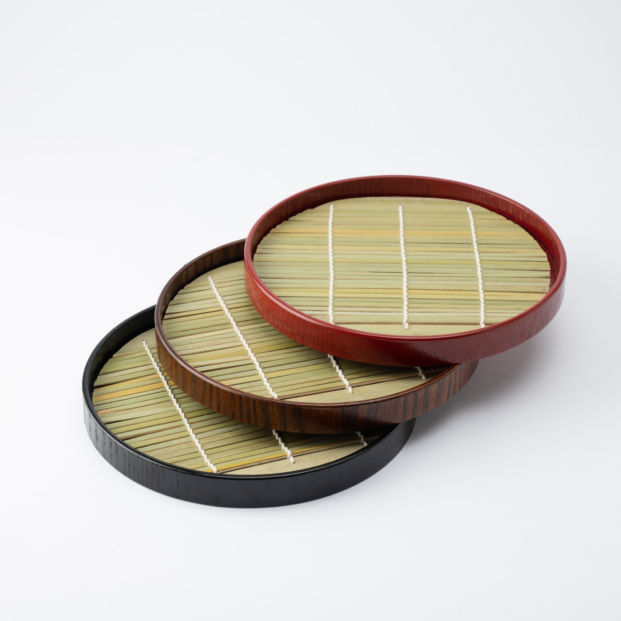 Yamanaka Lacquerware Round Japanese Soba Tray - MUSUBI KILN - Quality Japanese Tableware and Gift