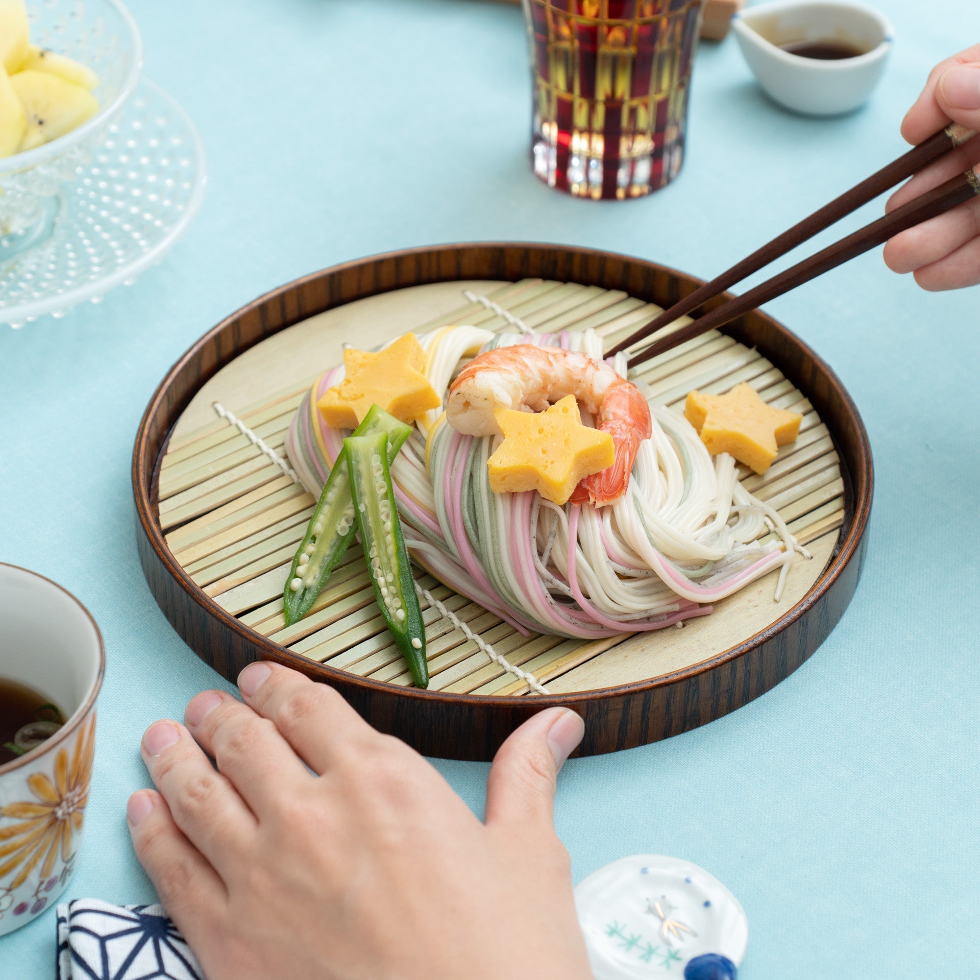 Yamanaka Lacquerware Round Japanese Soba Tray - MUSUBI KILN - Quality Japanese Tableware and Gift